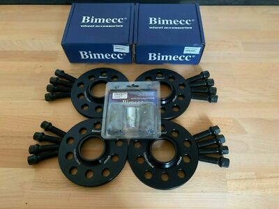 2x 15mm + 2x 20mm Black Alloy Wheel Spacers + Bolts & Locks Audi A4 B8