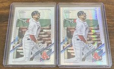 J.D. Martinez 2021 Topps Chrome Prism Refractor #95 Boston Red Sox Lot (2)