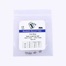 100 Pack Dental Orthodontic 1st Molar Bracket Bondable 022 Roth Buccal Tube