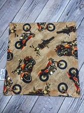 EDC HANK W/MICROFIBER BACK 8 - LIVE TO RIDE MOTORCYCLE SILHOUETTES HANDKERCHIEF