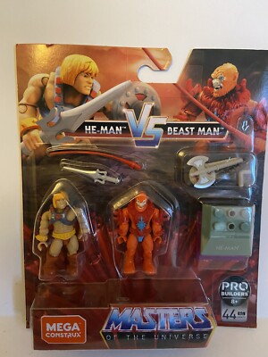Masters of the Universe HE-MAN vs BEAST MAN MEGA ''Factory Sealed''