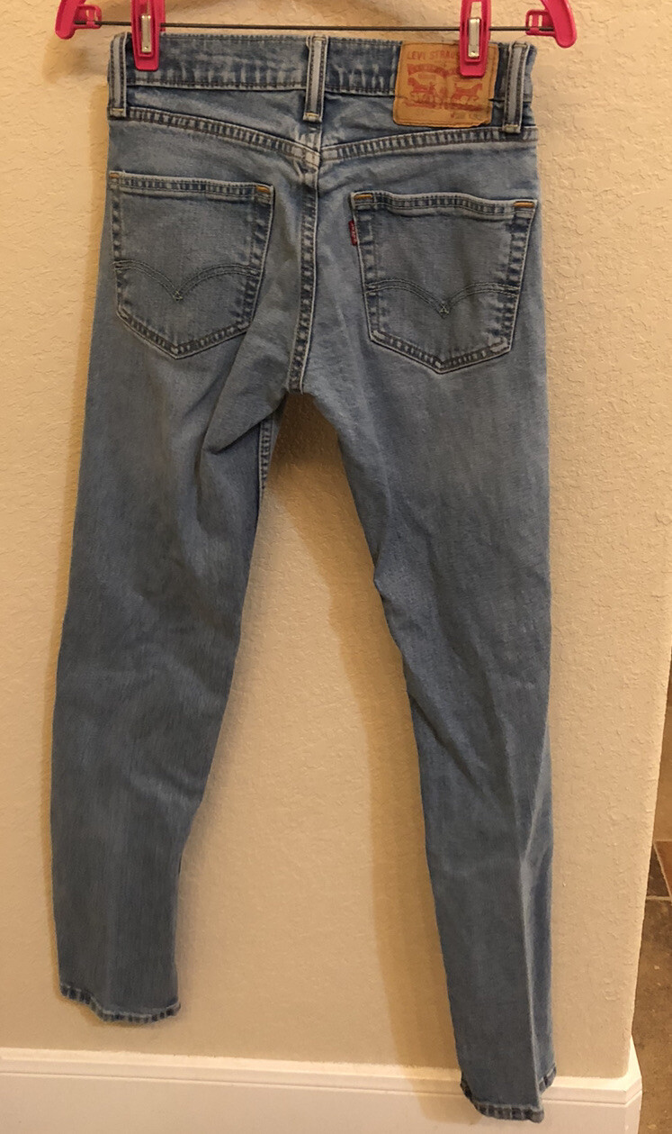 Levis 511 Jeans Men 28x32 Blue Denim Slim Fit Straight Light Wash eBay