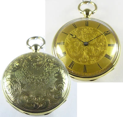DENT London  18ct Gold PRUNK-TASCHENUHR ca. 1850 / 1860 - Bild 1 von 4