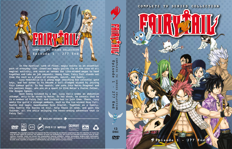 DVD - Fairy Tail Complete ( Episode 1 - 277 End ) ~ English Dubbed