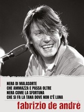 Poster 30x40 Fabrizio De Andrè, Dolcenera,  Arredo Casa, Ufficio