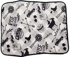 X-Large Printed Microfiber Dish Drying Mat,18 x 24", FARMHOUSE THEME PETS, S T