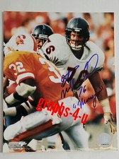 STEVE MCMICHAEL SIGNED CHICAGO BEARS AUTOGRAPH COA 