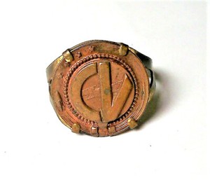 1951 Captain Video Secret Seal Ring Brass Ring FLAP INTACT! - Cereal Premium 