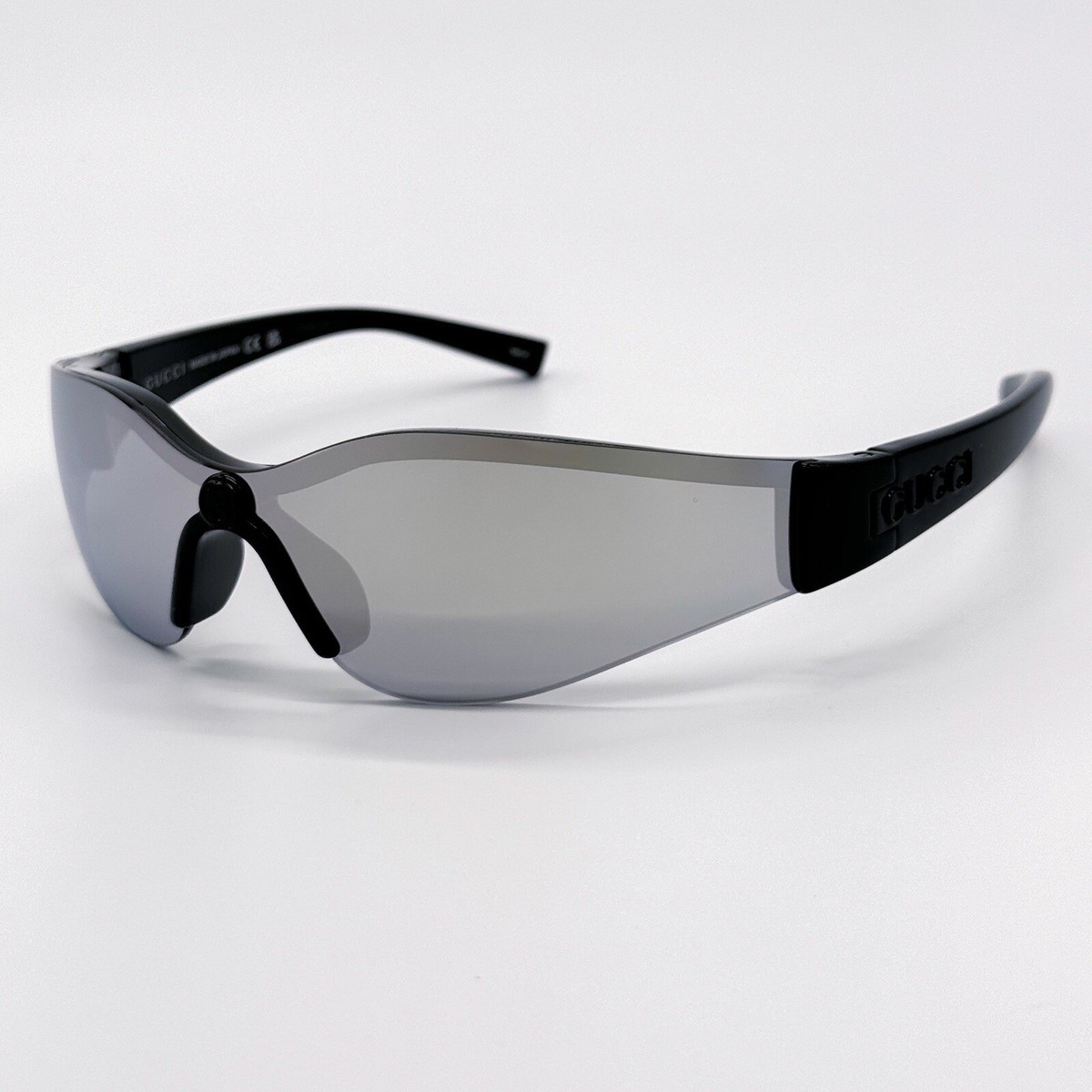 GUCCI サングラス GG165/S メタル イタリア製 シルバー シェイプ NEW GUCCI GG1651S 004 MASK BLACK SILVER UNISEX SUNGLASSES GUCCI | eBay
