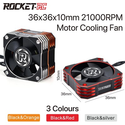 Rocket 35mm Metal Cooling Fan 21000RPM for 1/8 1/10 1/12RC Car Brushless Motor