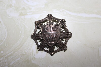 VINTAGE SILVERTONE SHIELD PIN UNMARKED | eBay