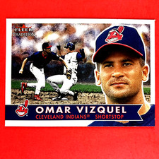 Omar Vizquel 2001 Fleer Tradition Card #220 MLB Cleveland Indians