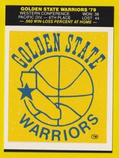 Golden State Warriors 1979-80 Fleer NBA Team Logo Stickers #NNO *B4*