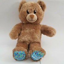 Build A Bear Happy Birthday Brown Plush 15" Teddy Bear Meows Sound