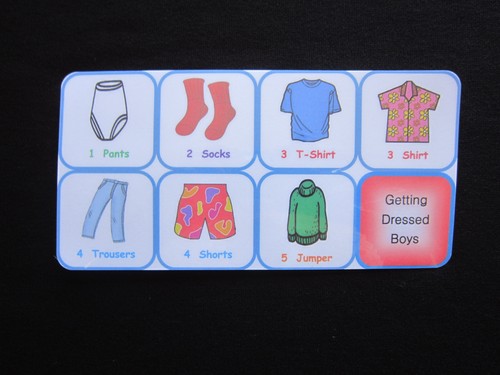 Carte per bambini vestiti - autismo / PECS / demenza / primi anni / auto-aiuto / ausili visivi - Foto 18 di 37