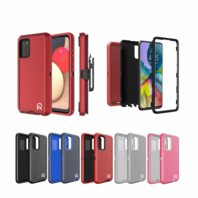 For Samsung Galaxy A02S Heavy Duty Full Body Hybrid Defender Rugged Case 