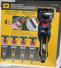 CAT Ratchet Tie Down Set w/Comfort Grip, 4 Piece, 16ft Length, 3300lb Breakpoint