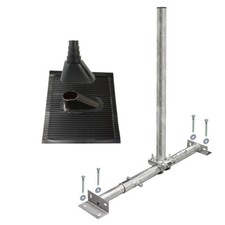 Dachsparrenhalter feuerverzinkt 1m Mast Sparrenhalter Ziegel SAT LTE Montage Set