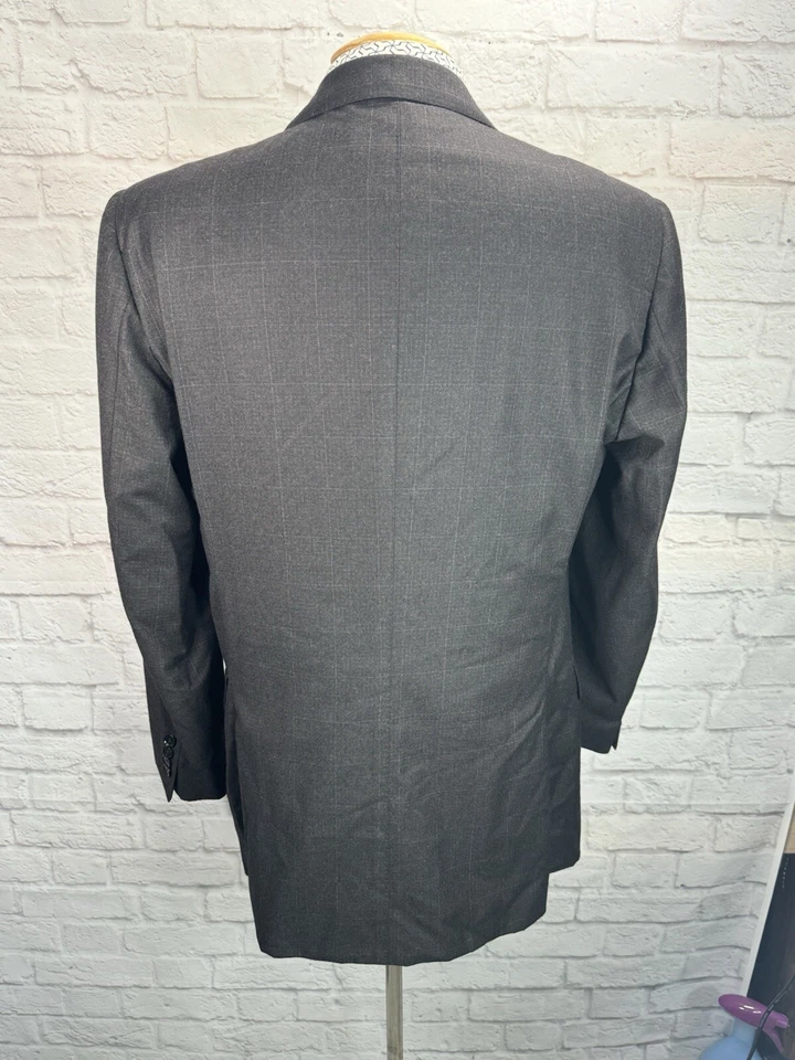 Abrigo deportivo Pal Zileri Sartoriale Super 130s gris lienzo lana 44L Foto 4 de 4