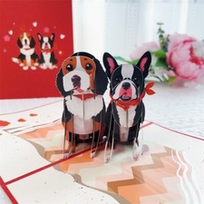 3D Pop UP card thanks card greeting card Personalized card dog pet loveliness