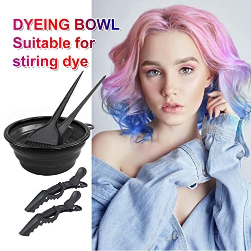 Professional Salon Hair Coloring Dyeing Kit Hair Dye Color Brush and Bowl Set US