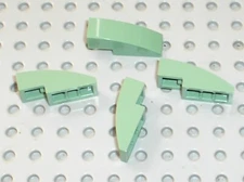 4 x LEGO SandGreen Slope Brick Curved ref 50950 / Set 41188 70612 30428 75243..