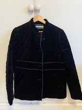 Jane Post Nyc Quilted Black Velvet Water Repellant Jacket