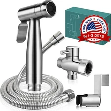 Set De Pulverizador De Bidé De Mano Para Inodoro Grifo De Acero Inoxidable Ducha