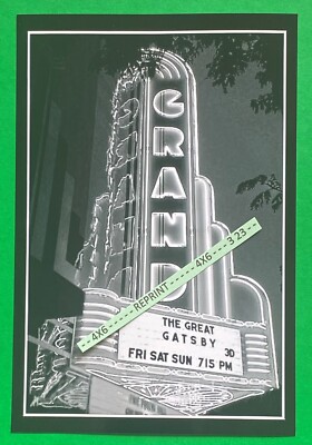 Found 4X6 PHOTO of Old GRAND Movie Theater The Great Gatsby