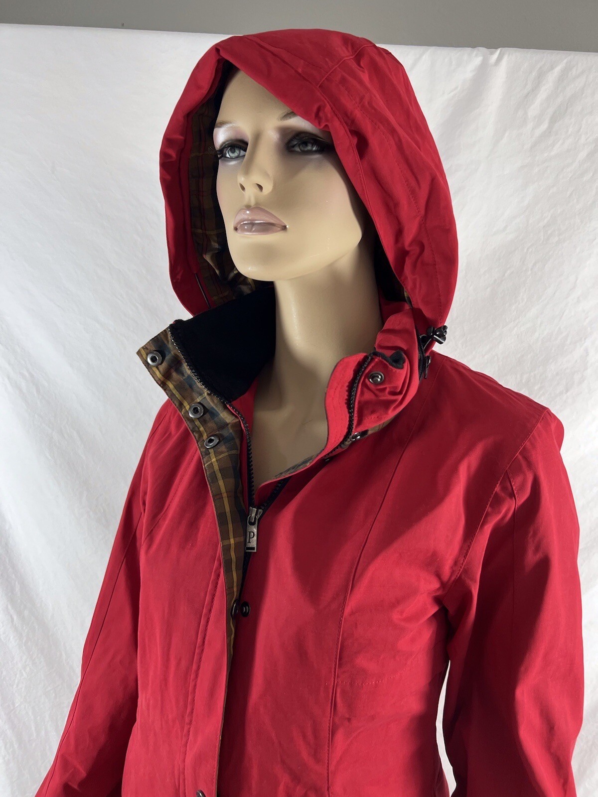 PENDLETON Red Softshell Women Rain Jacket with Ho… - image 15