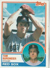 FREE SHIPPING-MINT-1983 Topps #213 Tom Burgmeier PLUS RED SOX BONUS CARDS