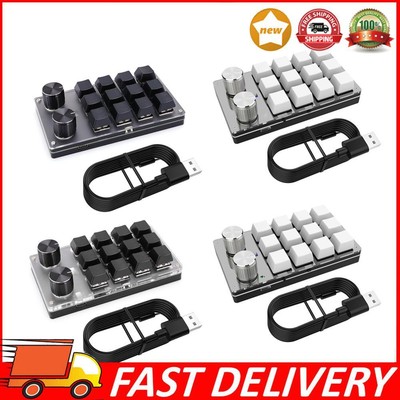 12 Key 2 Knob Mechanical Macropad Hotswap for Gamers/Designers/Video Editor DE