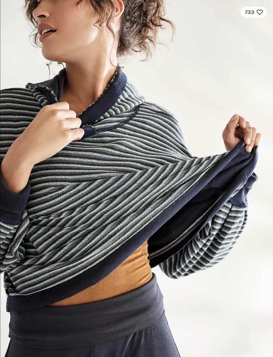 NEW Sz M Free People Movement Wandering Soul Sweatshirt Top Hoodie Crop  Pullover