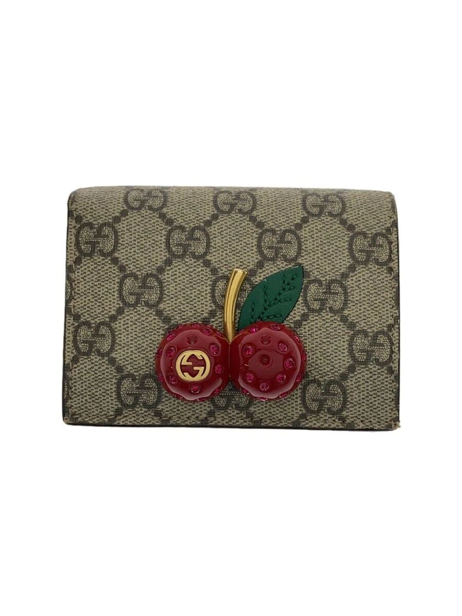 Étui à cartes GUCCI GG Supreme PVC beige femme occasion