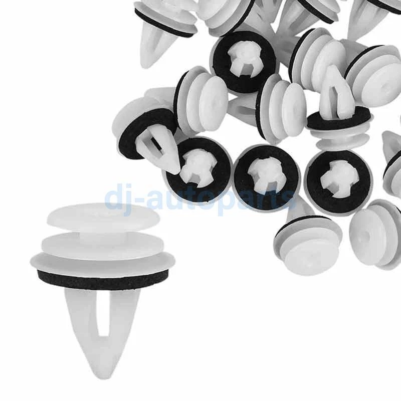 Set of 30 For BMW E46 E82 E90 Door Panel Clip with Seal Ring Natural 51418224768 Foto 2 de 4