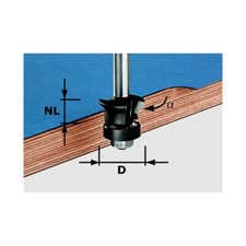 Festool Fase-B&uuml;ndigfr&auml;ser - HW Schaft - 8 mm - D 24 mm 0&deg; +45&deg; - Nr. 491026 - Fr