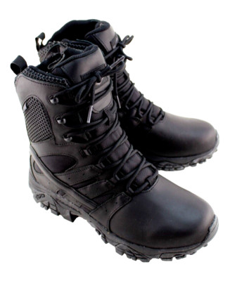 MERRELL Moab 2 Size 8.5 Black Waterproof Tactical 8'' Men's Work Boots MSRP $180