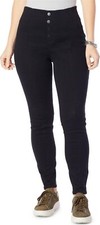 DG2 Diane Gilman Virtual Stretch Pull-On Ultra Skinny Jean BLACK XS NWOT 198