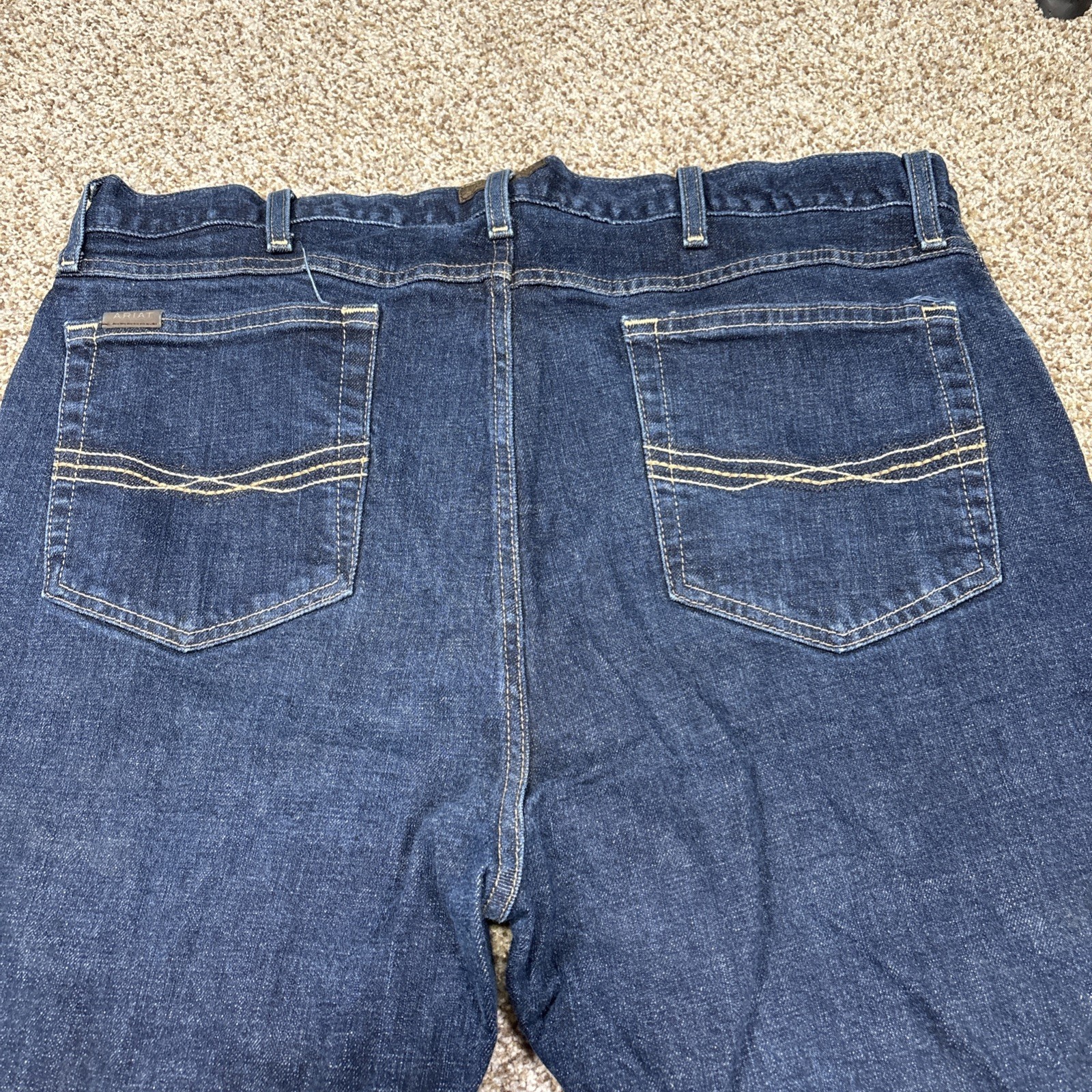 Ariat Legacy M1 Vintage Straight Leg Jeans Mens 40/32 Fits 39x32 Dark Denim - View 16