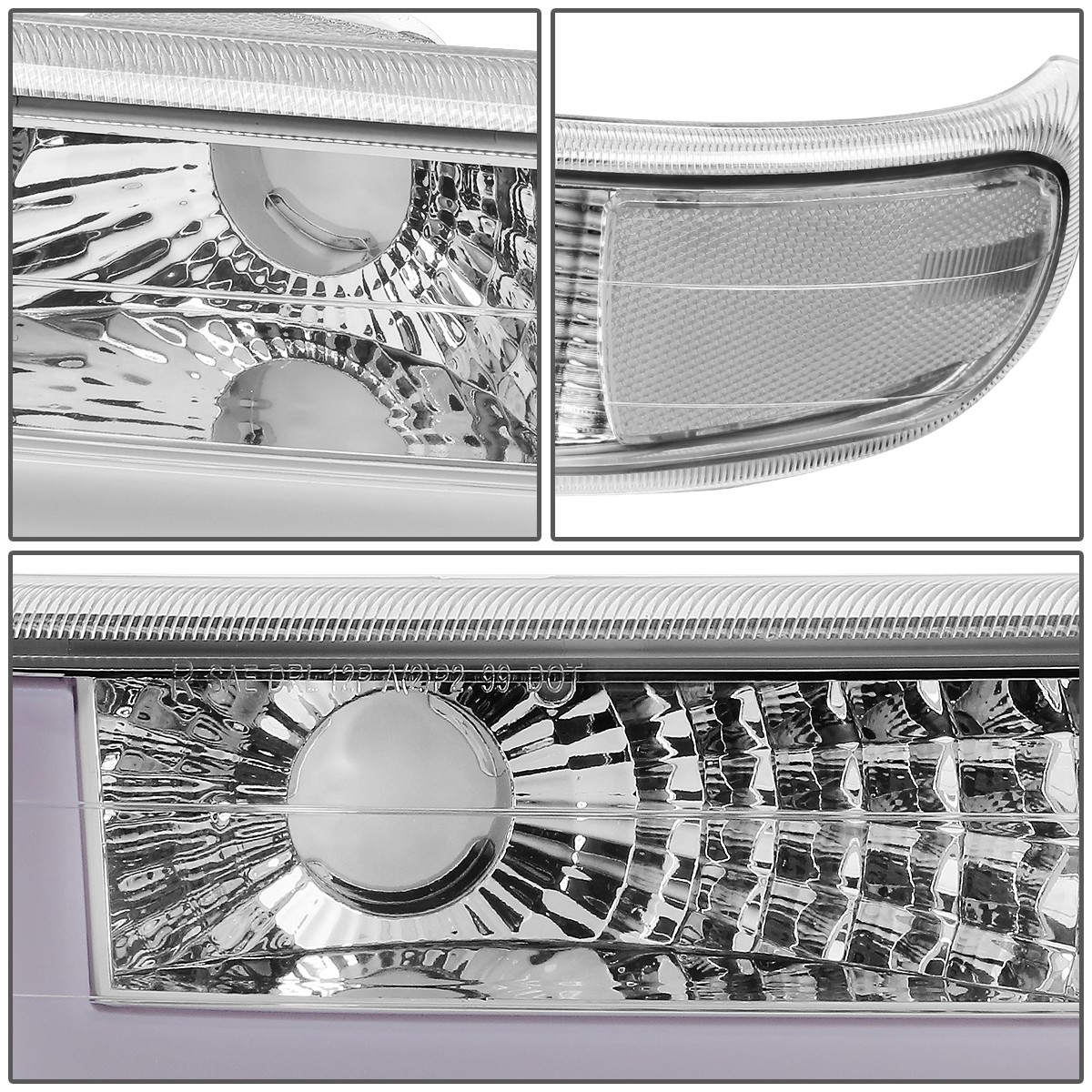 [LED DRL]For 99-02 Chevy Silverado 1500 2500 HD Headlight+Bumper Lamps Chrome - Foto 13