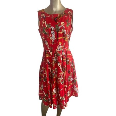 white christmas dresses Vintage Cowboy Sleeveless Dress M main image 1