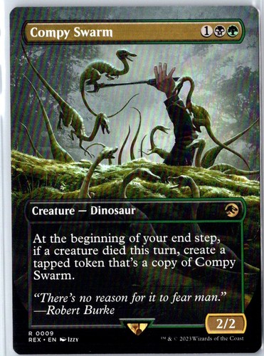 Compy Swarm (Borderless) 9 Universes Beyond: Jurassic World Collection MTG NM