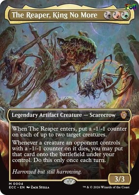Foil The Reaper, King No More (Borderless) - 4 - NM - Commander: Lorwyn Eclipsed