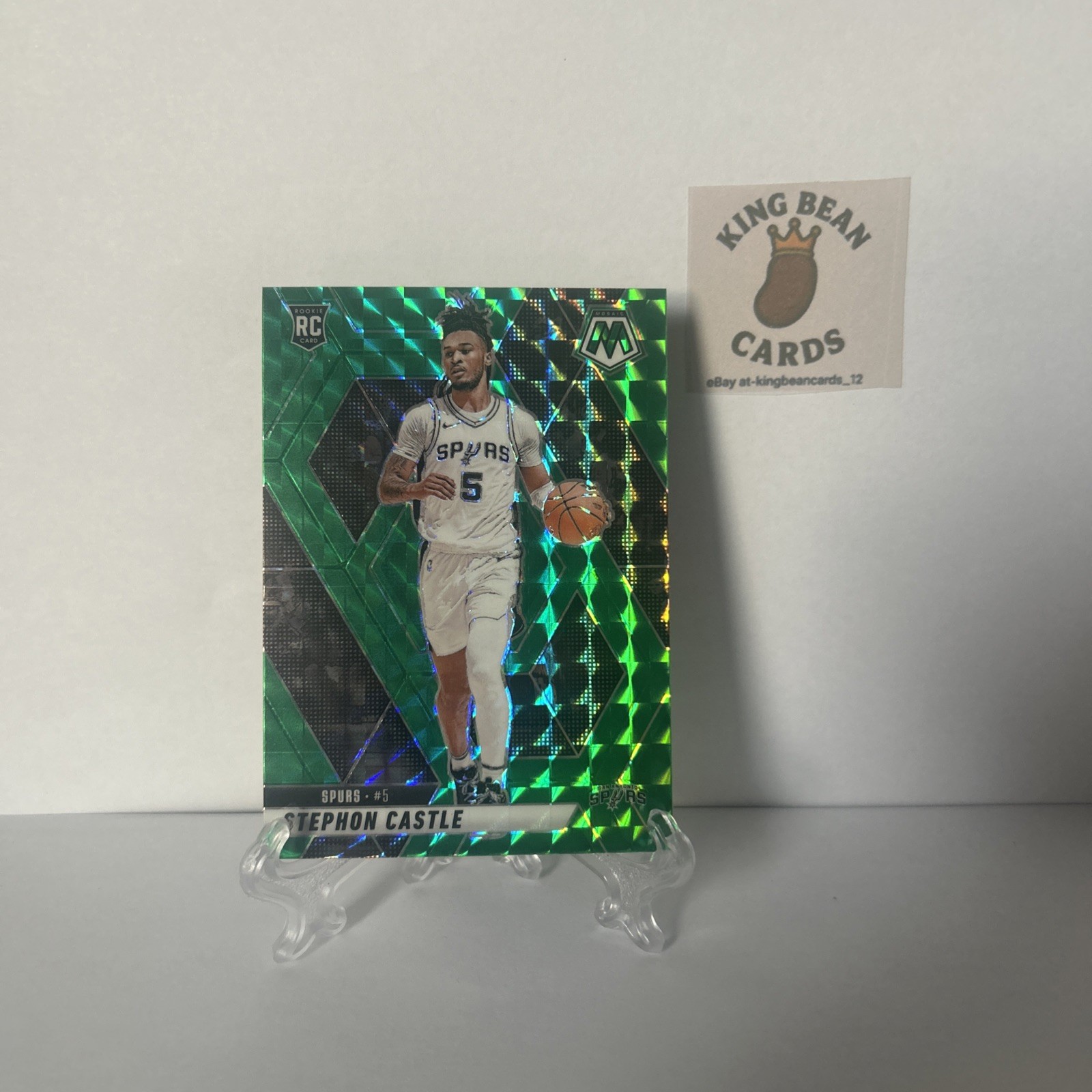 2024-25 Panini Mosaic - Rookies Stephon Castle #236 Green Mosaic Prizm (RC)