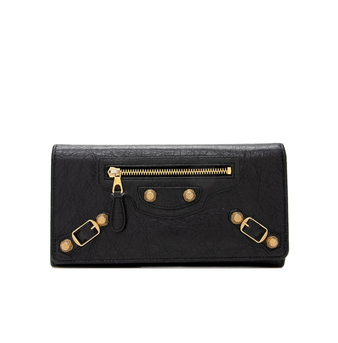 Balenciaga Black Agneau Leather Motocross Classic Money