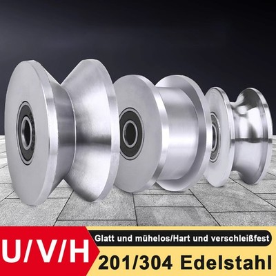Umlenkrolle mit Lager U、V、H-Nut-Rad-Führung Riemenscheibe OD34~68mm Für Schienen