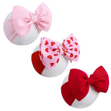 6'' Large Valentines Bow Baby Headbands Handmade Hairbands with Bows High Stretc