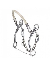 Tough 1 Hackamore Rope Nose Swivel Cheeks 7" Stainless Steel 25119