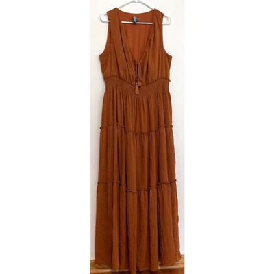 strapless open back dress Burnt Orange Bridesmaid Dresses Sheath Column