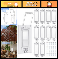 10 Pack Child Proof Light Switch Covers - Clear Rocker Guard for Safety Protecti